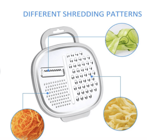 Chefline Multi Slicer31 - Sc09 Cheese Grater Citrus Lemon Zester with Food Storage Container & Lid - Perfect For Hard Parmesan Or Soft Cheddar Cheeses, Ginger, Vegetables, Butter, Chocolate & Nutmeg,F54820 - Image 3